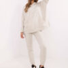 Světle šedý melírovaný basic komplet s oversize mikinou – ARELIA