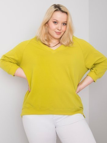 Limetková plus size mikina Alexandria – DORENA