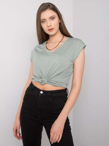 Pistáciová pruhovaná halenka VALERIS Giselle RUE PARIS