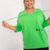 Zářivě zelená plus size mikina MELLORA