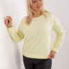 Světle žlutá plus size mikina CALMERA