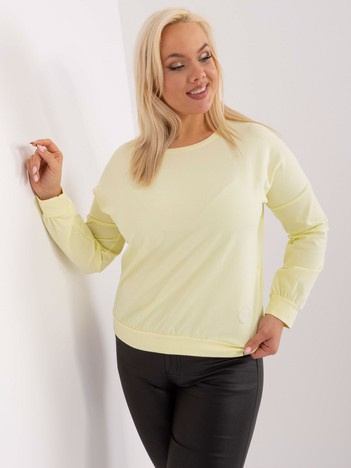Světle žlutá plus size mikina CALMERA