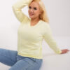 Světle žlutý plus size top VELENZA