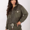 Khaki casual komplet s mikinou s kapucí – ADAISSA