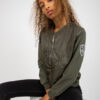 Khaki prošívaná bomber mikina – RINALIA