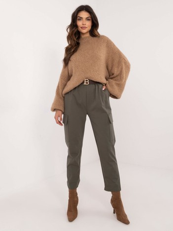Khaki cargo kalhoty OCH BELLA – DALINA