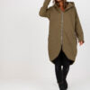 Khaki mikina Tina RUE PARIS s kapucí – AURALIA