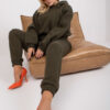 Khaki plus size komplet s kalhotami – AKELIA
