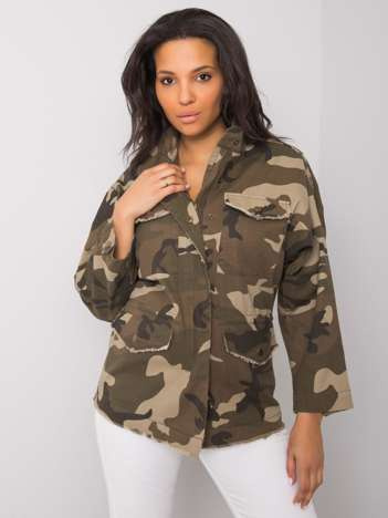 Khaki maskáčová bavlněná bunda – LORIAIVA