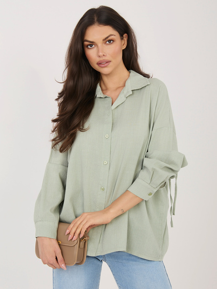 Khaki letní košile ITALY MODA s vázáním na zádech – AURELISE