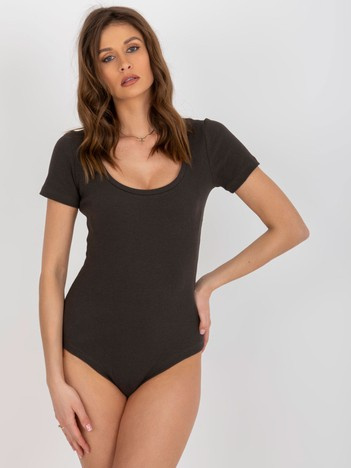 Tmavě khaki žebrované body BERELLA