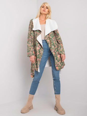 Khaki vzorovaný kabát Aggie ITALY MODA – NORERIA