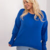 Kobaltová plus size mikina PLUSSOFT