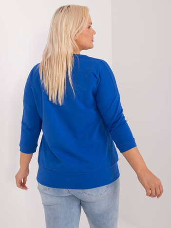 Kobaltový plus size top SIDELO