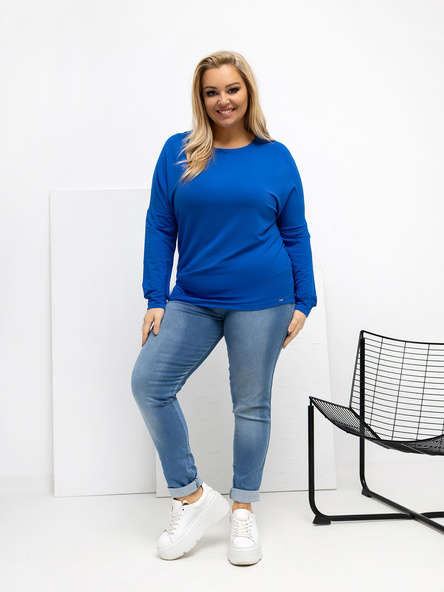 Kobaltový plus-size top PETITARA