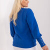 Kobaltová plus size mikina BUTTONIA
