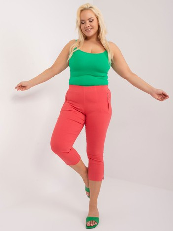 Korálové rybářské kalhoty plus size s kapsami – BASINA