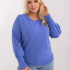 Světle fialová plus size mikina BUTTONIA