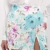 Mátovo-ecru elegantní sukně-kraťasy s potiskem – YARA