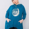Námořnicky modrá plus size mikina Fantasy s kapucí – DORORA