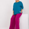 Petrolejový plus size top VISCARIA