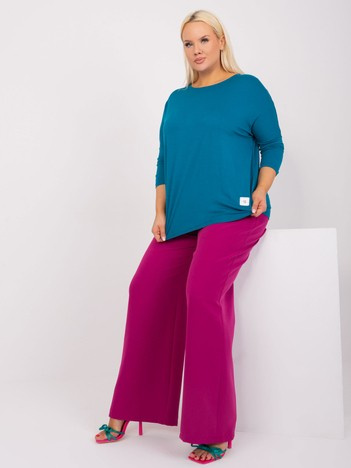 Petrolejový plus size top VISCARIA