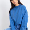 Tmavě modrá oversize mikina Twist – BELENA