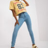 Modré skinny fit džíny RUE PARIS – GUDRUN