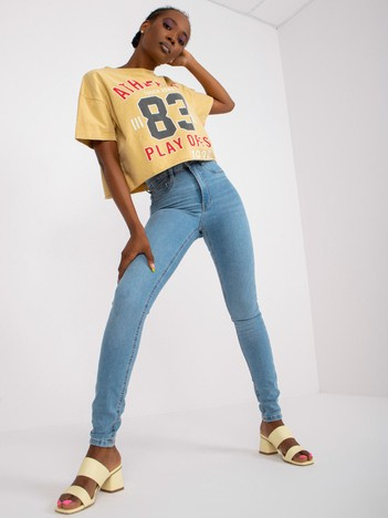 Modré skinny fit džíny RUE PARIS – GUDRUN