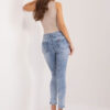 Modré skinny džíny s vysokým pasem – JOVINA