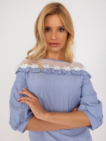 Bílo-modrá halenka STRIPELACE