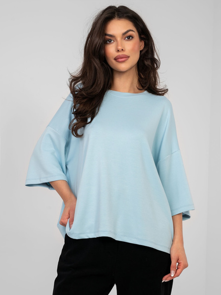 Světle modrý oversize top DELYSARA