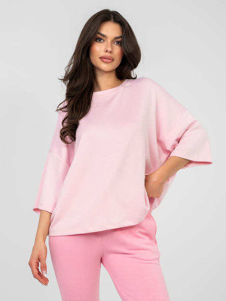 Zářivě růžový oversize top DELYSARA