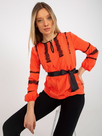Oranžová společenská halenka BELTARA