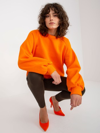 Oranžová basic oversize mikina – WENARA