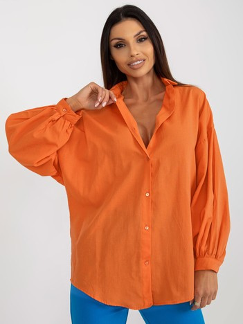 Oranžová oversize košile LAROCA s knoflíkovým zapínáním – CASSARA