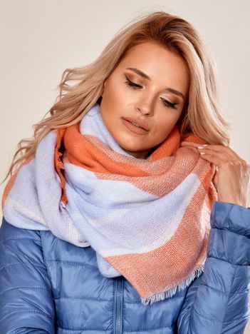 Oranžový pletený čtvercový šál – ADA