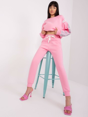 Růžové jogger tepláky Lily Rose – FRAELLE