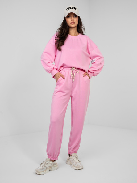 Růžové tepláky ITALY MODA se zavazováním – KELISSA