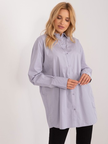 Šedá dlouhá oversize košile LYKOSS – ARCELINE