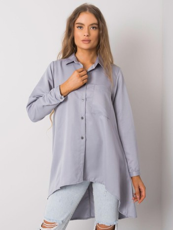 Šedá asymetrická košile ex moda – ANNELIA