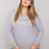 Šedá plus size mikina LILAVIE s aplikací