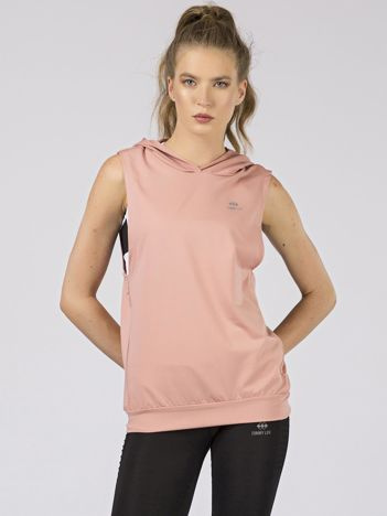 Starorůžová sportovní mikina TOMMY LIFE s kapucí – AURIRA