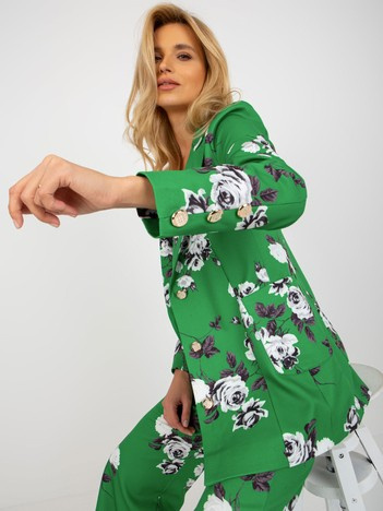 Zelené květované elegantní sako – VYRORENA