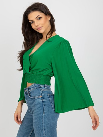 Smaragdová halenka PLEATELLE