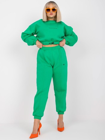 Zelený teplákový komplet Maleah Plus size – RINELIS
