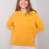 Hořčicová plus size mikina Naenia z bavlny – ELNARA