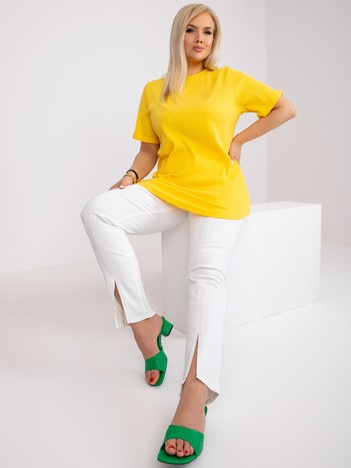 Žlutý plus size top KARENZIA