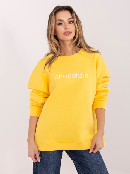 Žlutá mikina RUE PARIS s nápisem Chocolate – ARVEVA