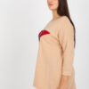 Tmavě béžová plus size mikina APPLINNE